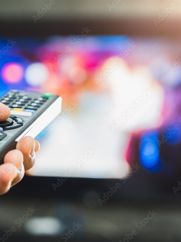 Flatscreen TV with satellite